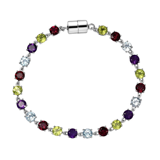 D'Joy AA mehrfarbig Armband ca. 20 cm 925 Silber rhodiniert ca. 13.52 ct