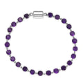 D'Joy AA Afrikanischer Amethyst Armband ca. 20 cm 925 Silber rhodiniert ca. 8.66 ct