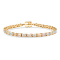 D'Joy AA Natürlicher, äthiopischer Welo Opal Armband ca. 20 cm 925 Silber 750 Gelbgold Vermeil ca. 6.49 ct