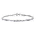 LUXURIANT SGL zertifiziertes SI-GH Labor Diamant 19cm Armband, 925 Silber rhodiniert - 4 ct.