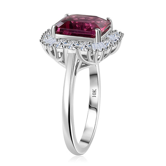 Luxuriant - AAA Lab Grown Bixbit, Lab Grown Diamant AGI zertifiziert Ring 417 Gold (Größe 16.50) ca. 3.51 ct