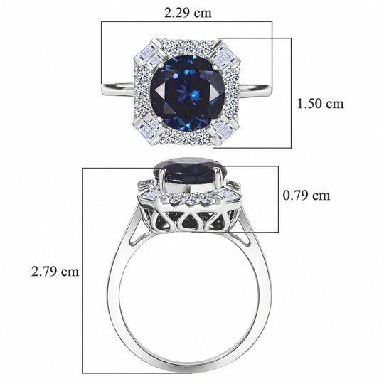 Luxuriant - AAA Lab Grown Alexandrit, Lab Grown Diamant AGI zertifiziert Ring 417 Gold (Größe 16.50)  (10-16 Werktage Lieferzeit) ca. 5.32 ct