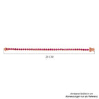 AAA Lab Grown Rosa Saphir Armband ca. 19 cm 925 Silber 750 Roségold Vermeil ca. 14.12 ct