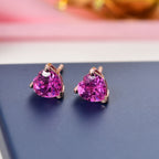 AAA Lab Grown Rosa Saphir Ohrringe 925 Silber 750 rosévergoldet ca. 1.92 ct