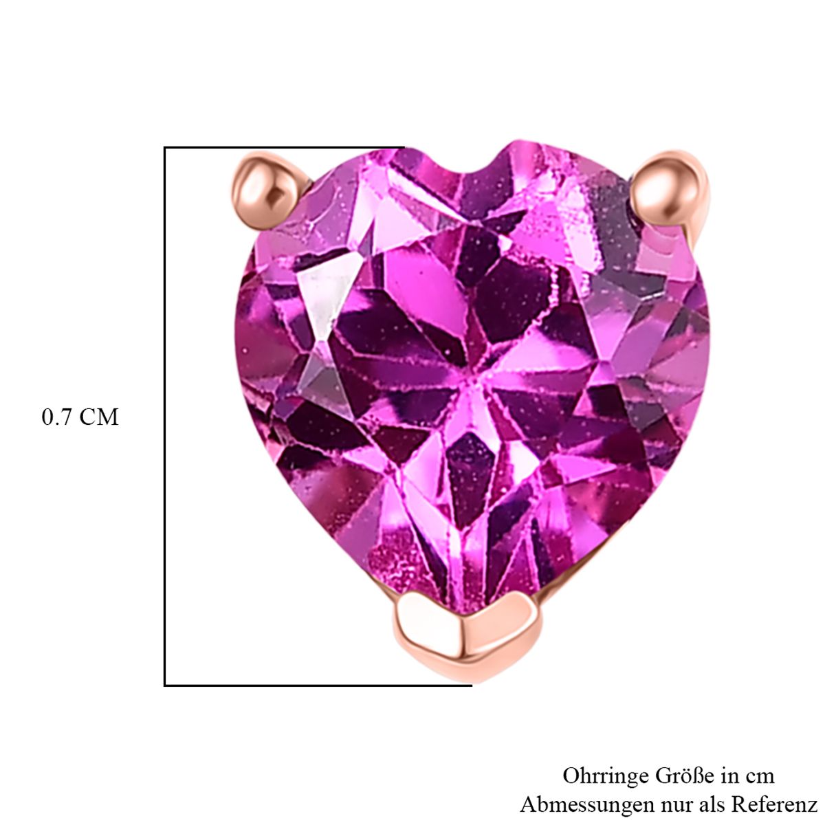 AAA Lab Grown Rosa Saphir Ohrringe 925 Silber 750 rosévergoldet ca. 1.92 ct