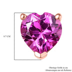 AAA Lab Grown Rosa Saphir Ohrringe 925 Silber 750 rosévergoldet ca. 1.92 ct