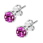 AAA Lab Grown Rosa Saphir Ohrringe 925 Silber platiniert ca. 2.24 ct