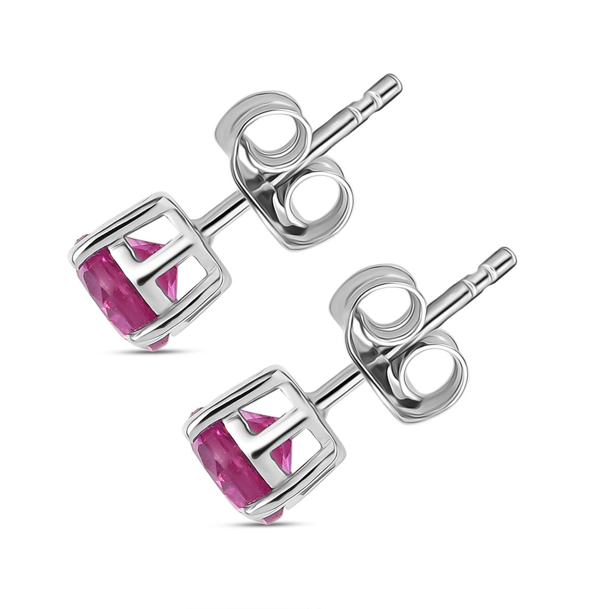 AAA Lab Grown Rosa Saphir Ohrringe 925 Silber platiniert ca. 2.24 ct