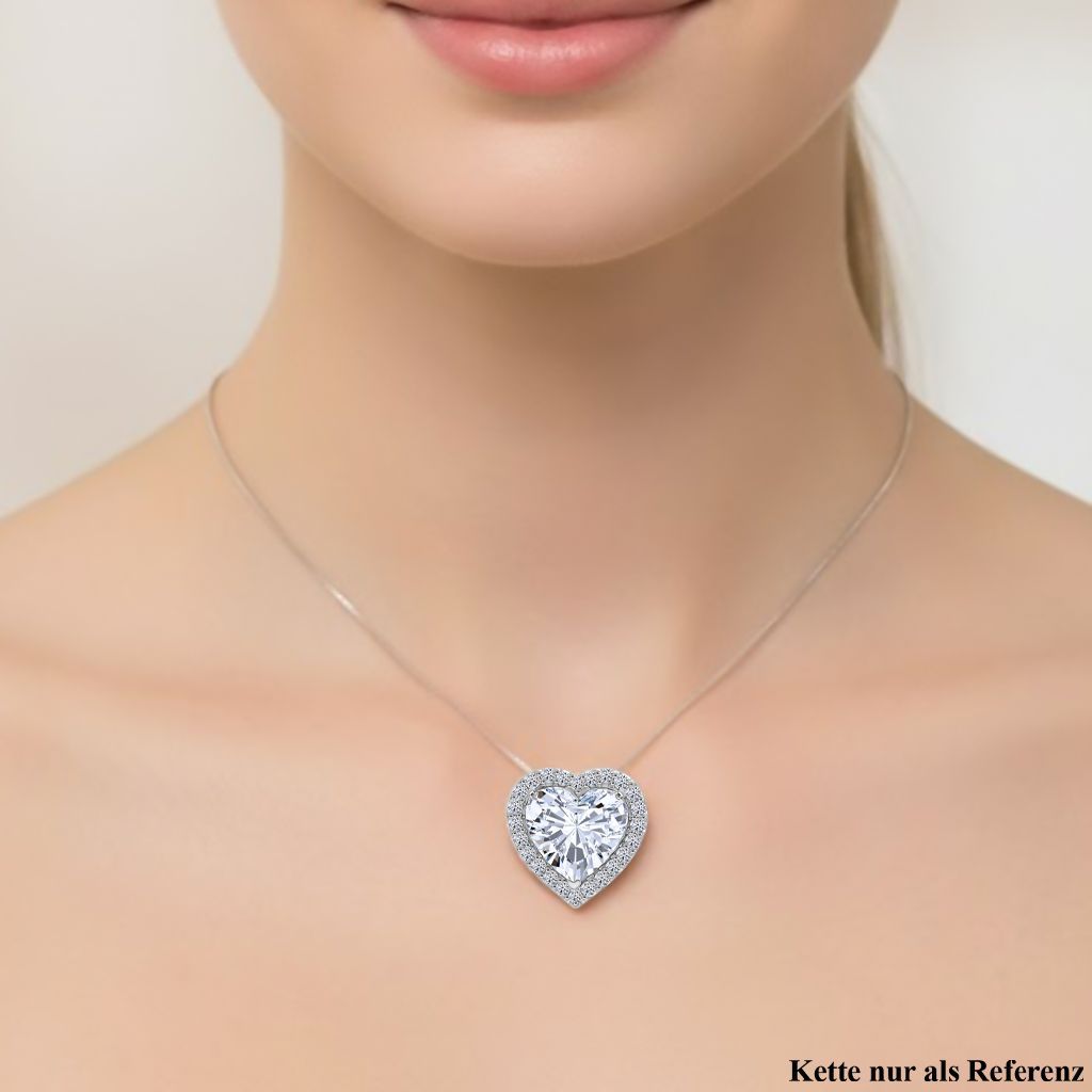 LUXURIANT DIAMOND - Lab Grown Diamant VS-EF IGI zertifiziert Anhänger 950 Platin ca. 5.50 ct