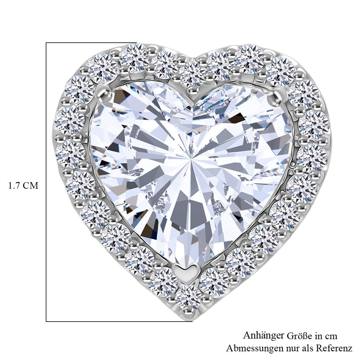 LUXURIANT DIAMOND - Lab Grown Diamant VS-EF IGI zertifiziert Anhänger 950 Platin ca. 5.50 ct
