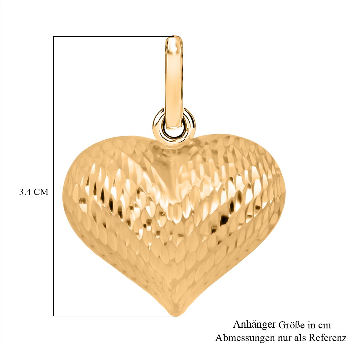 Herz Anhänger in 965 Gold - 7,60 Gramm