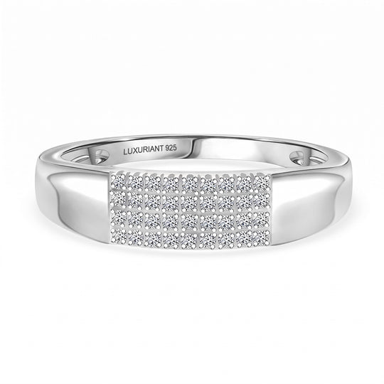 LUXURIANT DIAMOND - Lab Grown Diamant VS-EF Ring 925 Silber 750 Gelbgold Vermeil (Größe 19.00) ca. 0.20 ct
