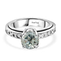 EVER TRUE AA Prasiolith Anti-Stress-Spinning-Ring Nickelfreies Messing (Größe 17.00) ca. 1.88 ct