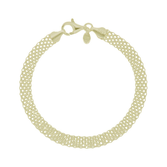 LA BELLA feinstes 925 Silber vergoldet Armband ca. 19 cm ca. 5,85g