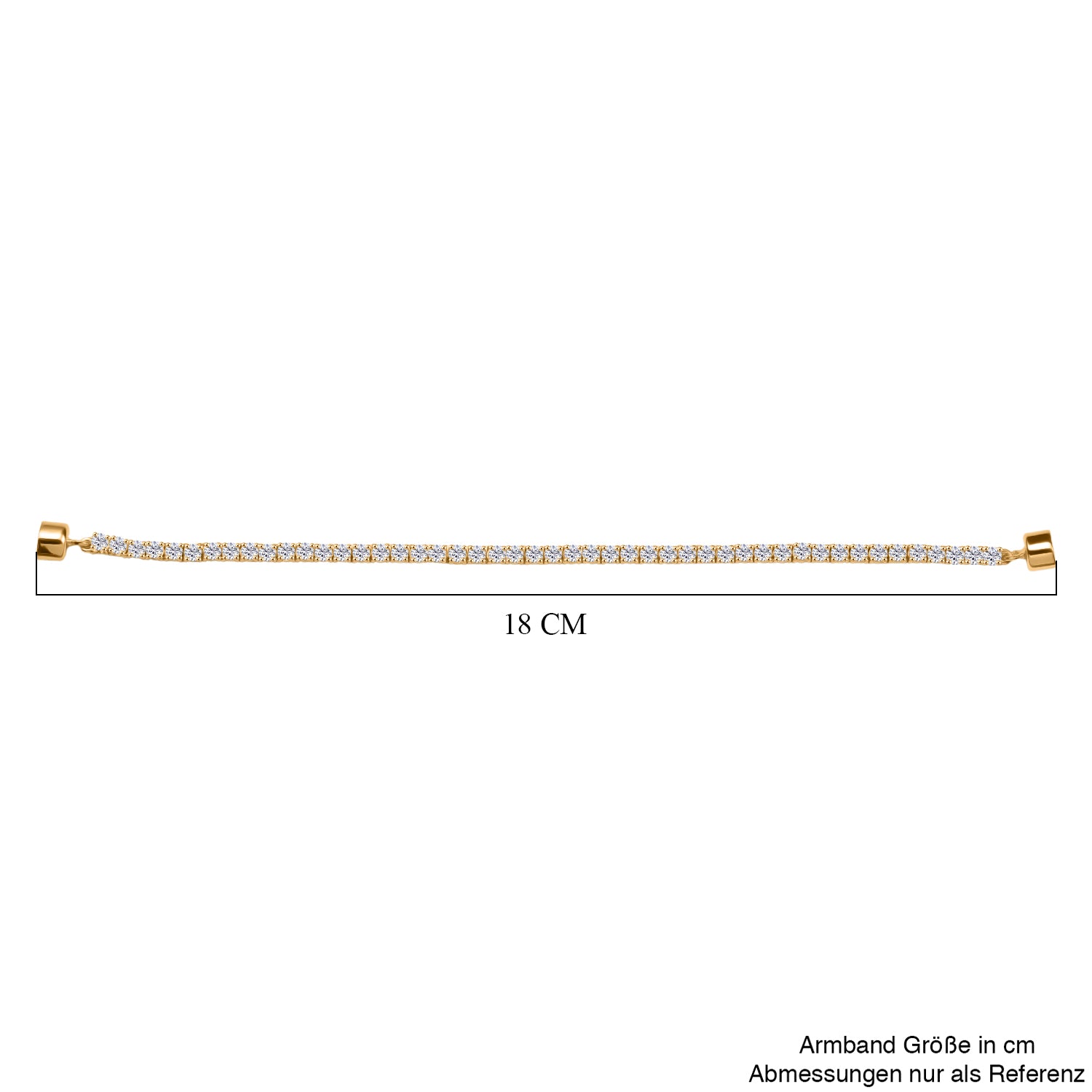 D'Joy Moissanit Armband ca. 18 cm 925 Silber 750 Gelbgold Vermeil ca. 4,95 ct.