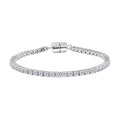 DAS GRÖßTE MOISSANIT ANGEBOT - D'Joy Moissanit Armband ca. 18 cm 925 Silber rhodiniert ca. 4.95 ct