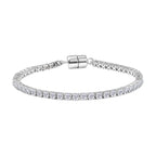 DAS GRÖßTE MOISSANIT ANGEBOT - D'Joy Moissanit Armband ca. 18 cm 925 Silber rhodiniert ca. 4.95 ct