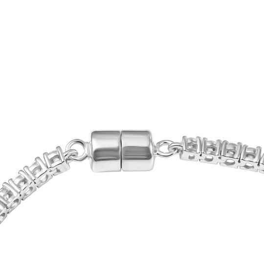 DAS GRÖßTE MOISSANIT ANGEBOT - D'Joy Moissanit Armband ca. 18 cm 925 Silber rhodiniert ca. 4.95 ct