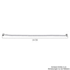 DAS GRÖßTE MOISSANIT ANGEBOT - D'Joy Moissanit Armband ca. 18 cm 925 Silber rhodiniert ca. 4.95 ct