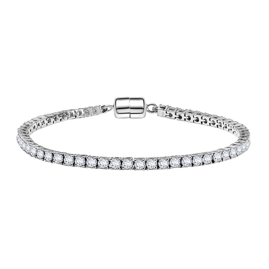 D'Joy Moissanit Armband ca. 19 cm 925 Silber 750 Gelbgold Vermeil ca. 4.68 ct