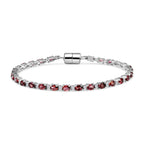 MÜNCHEN CLOSE OUT - D'Joy Cruzeiro Blush Turmalin, Moissanit Armband ca. 19 cm 925 Silber rhodiniert ca. 5.24 ct