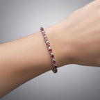 MÜNCHEN CLOSE OUT - D'Joy Cruzeiro Blush Turmalin, Moissanit Armband ca. 19 cm 925 Silber rhodiniert ca. 5.24 ct