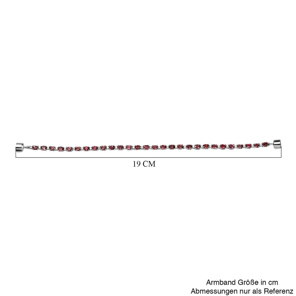 MÜNCHEN CLOSE OUT - D'Joy Cruzeiro Blush Turmalin, Moissanit Armband ca. 19 cm 925 Silber rhodiniert ca. 5.24 ct