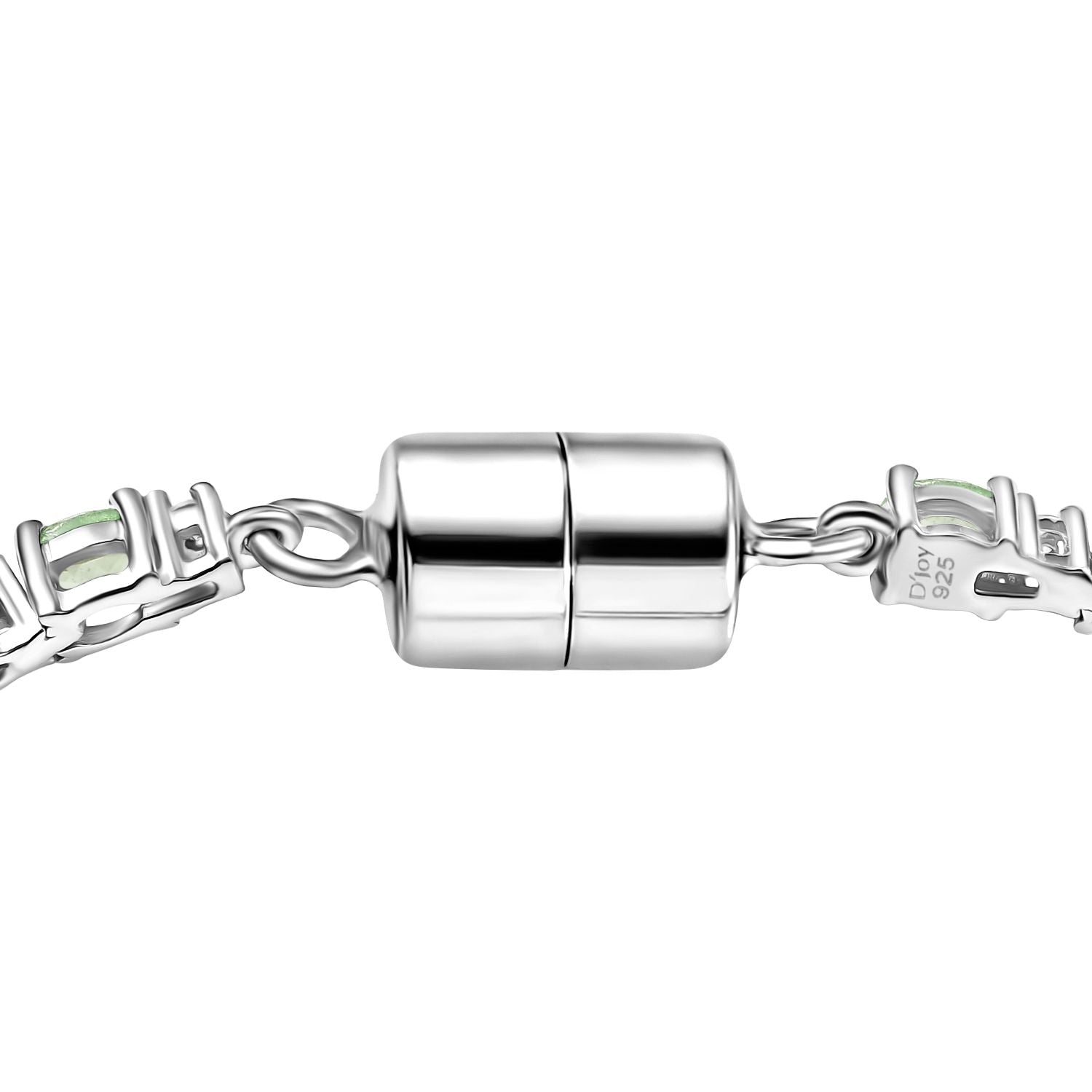 MÜNCHEN CLOSE OUT - D'Joy Tsavorite Granat, Moissanit Armband ca. 19 cm 925 Silber rhodiniert ca. 5.66 ct