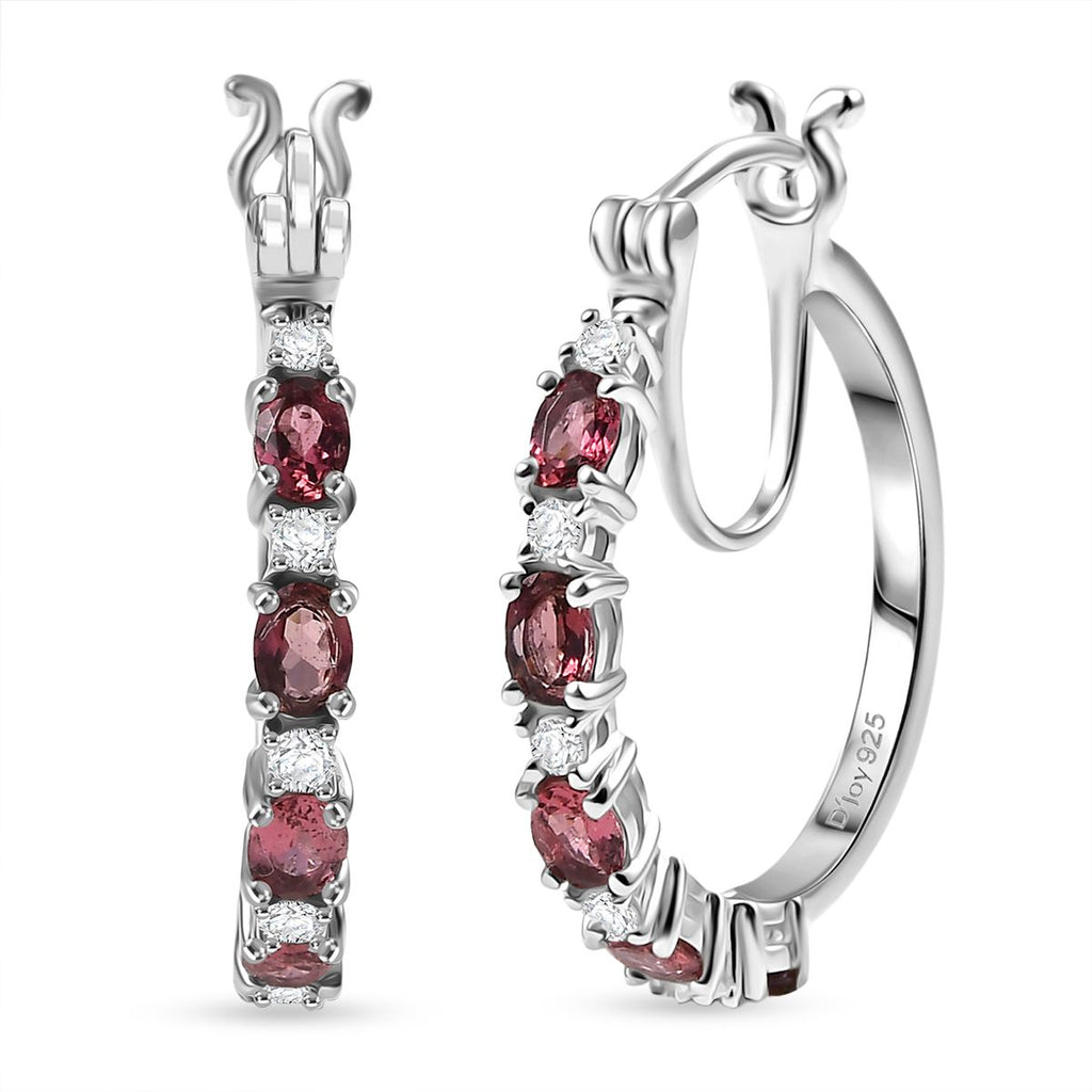 MÜNCHEN CLOSE OUT - D'Joy Cruzeiro Blush Turmalin, Moissanit Ohrringe 925 Silber rhodiniert ca. 1.85 ct