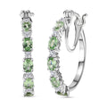 MÜNCHEN CLOSE OUT - D'Joy Tsavorite Granat, Moissanit Ohrringe 925 Silber rhodiniert ca. 2.00 ct
