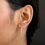 MÜNCHEN CLOSE OUT - D'Joy Tsavorite Granat, Moissanit Ohrringe 925 Silber rhodiniert ca. 2.00 ct