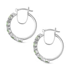 MÜNCHEN CLOSE OUT - D'Joy Tsavorite Granat, Moissanit Ohrringe 925 Silber rhodiniert ca. 2.00 ct