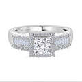 LUXURIANT DIAMOND - Lab Grown Diamant VS-EF IGI zertifiziert Ring 925 Silber rhodiniert (Größe 17.00) ca. 1.50 ct