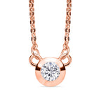 LUXURIANT DIAMOND - Lab Grown Diamant SI-GH Halskette ca. 45 cm 925 Silber 750 Roségold Vermeil ca. 0.20 ct