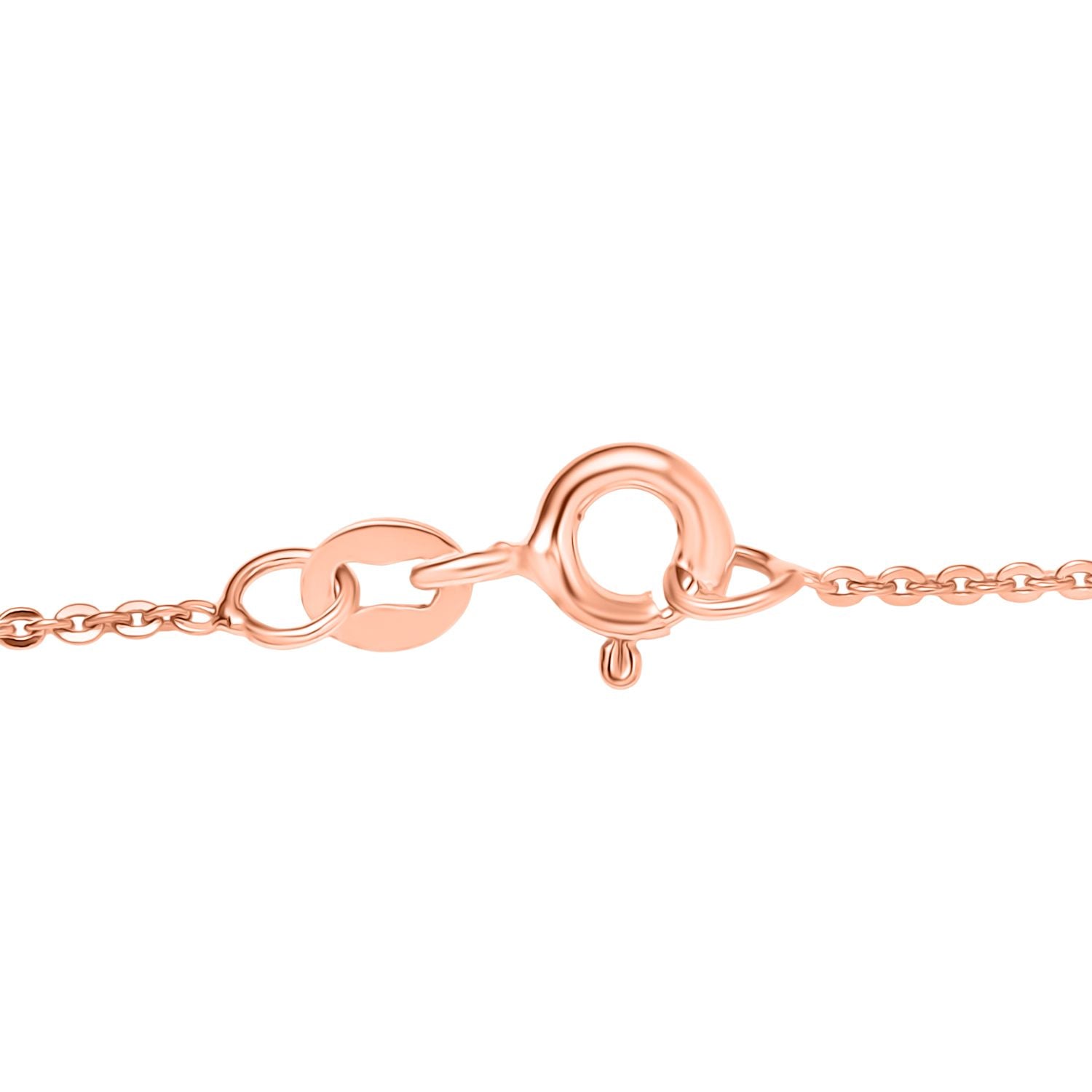 LUXURIANT SI-GH Labor Diamant 45cm Halskette, 925 Silber 750 Roségold Vermeil - 0,20 ct.