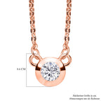 LUXURIANT DIAMOND - Lab Grown Diamant SI-GH Halskette ca. 45 cm 925 Silber 750 Roségold Vermeil ca. 0.20 ct
