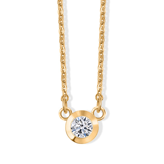 LUXURIANT SI-GH Labor Diamant 45cm Halskette, rhodiniert 925 Silber - 0,20 ct.