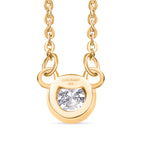LUXURIANT DIAMANT - Lab Grown Diamant SI-GH Halskette ca. 45 cm 925 Silber 750 Gelbgold Vermeil ca. 0.20 ct