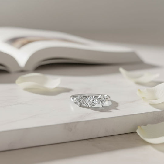 LUXURIANT DIAMOND - Lab Grown Diamant VS-EF SGL zertifiziert Ring 925 Silber rhodiniert (Größe 18.00) ca. 1.00 ct