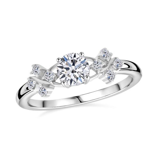 LUXURIANT DIAMOND - Lab Grown Diamant VS-EF SGL zertifiziert Ring 925 Silber rhodiniert (Größe 18.00) ca. 1.00 ct