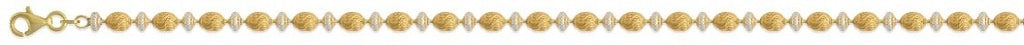 SATURNO CHAIN 925 Silber vergoldet und platiniert Armband ca. 18 cm ca. 5,30g