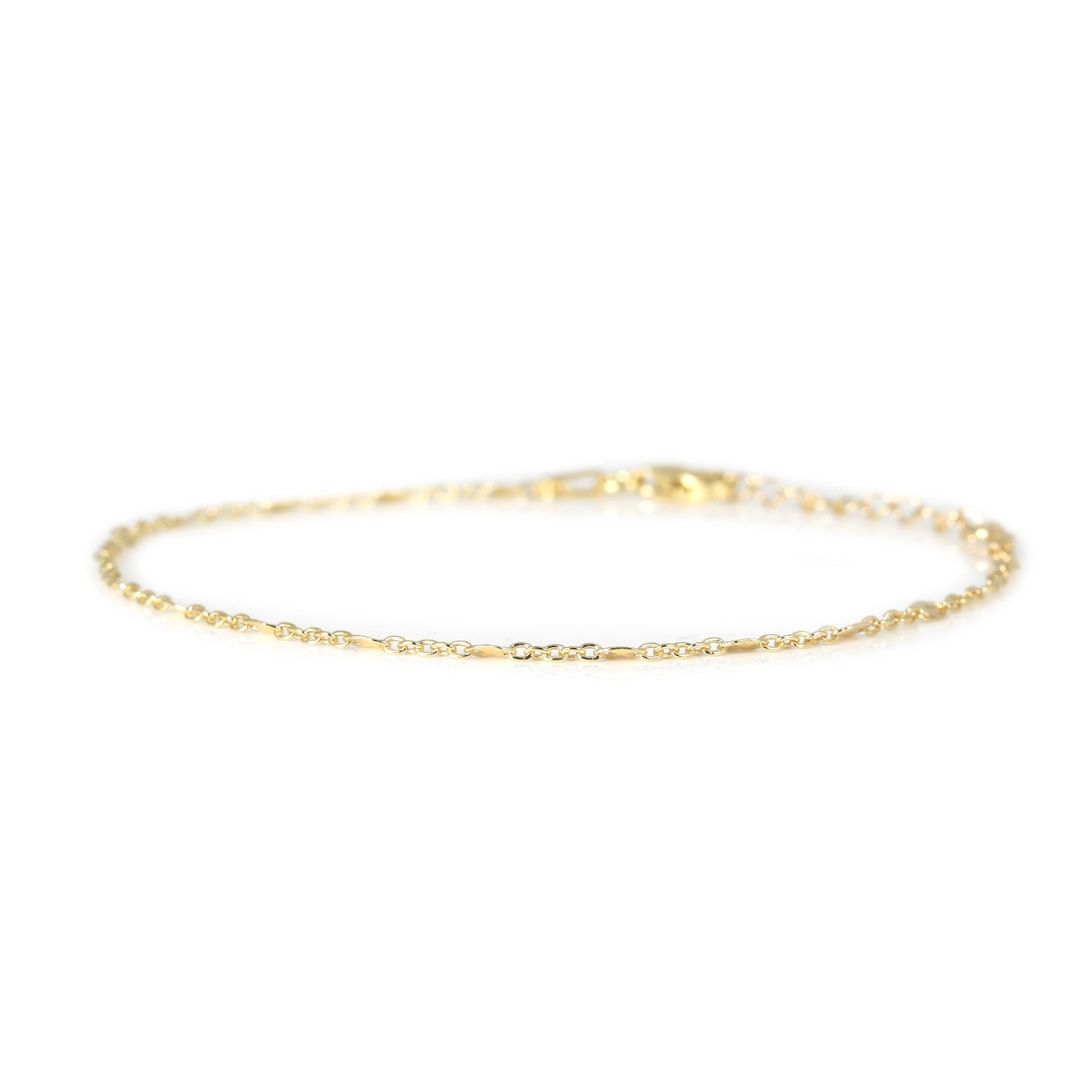KONFETTI 925 Silber vergoldet Armband ca. 18 cm + 2.5 cm Extender