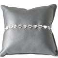 Italienische Herzglieder 925 Silber rhodiniert Armband ca. 18 cm + 2.5 cm Extender, ca. 2,81g