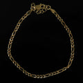Italienisches Figaro-Armband ca. 18 cm + 2.5 cm Extender, 925 Silber vergoldet cm ca. 2,39g