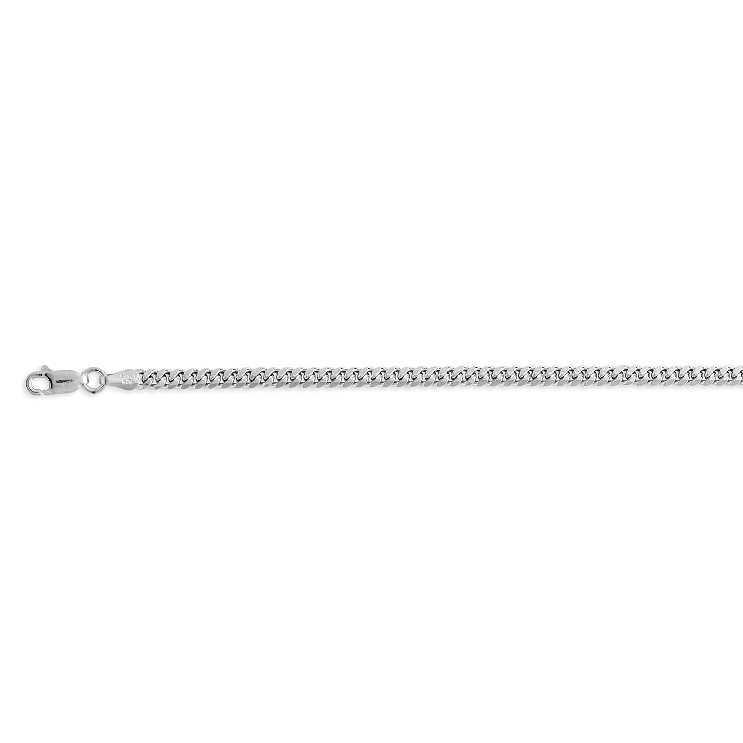 925 Silber rhodiniert Halskette ca. 45 cm mit 5 cm extender, ca. 5,72g