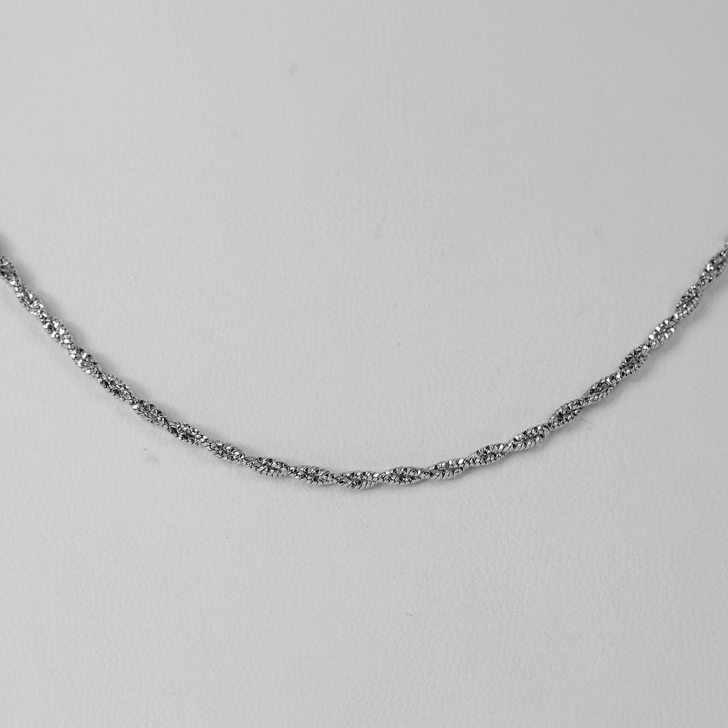 Italienische Schlangen Pyramidenform Design Halskette, 925 Silber rhodiniert, ca. 43 cm + 5 cm Extender, ca. 4,59g