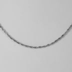 Italienische Schlangen Pyramidenform Design Halskette, 925 Silber rhodiniert, ca. 43 cm + 5 cm Extender, ca. 4,59g