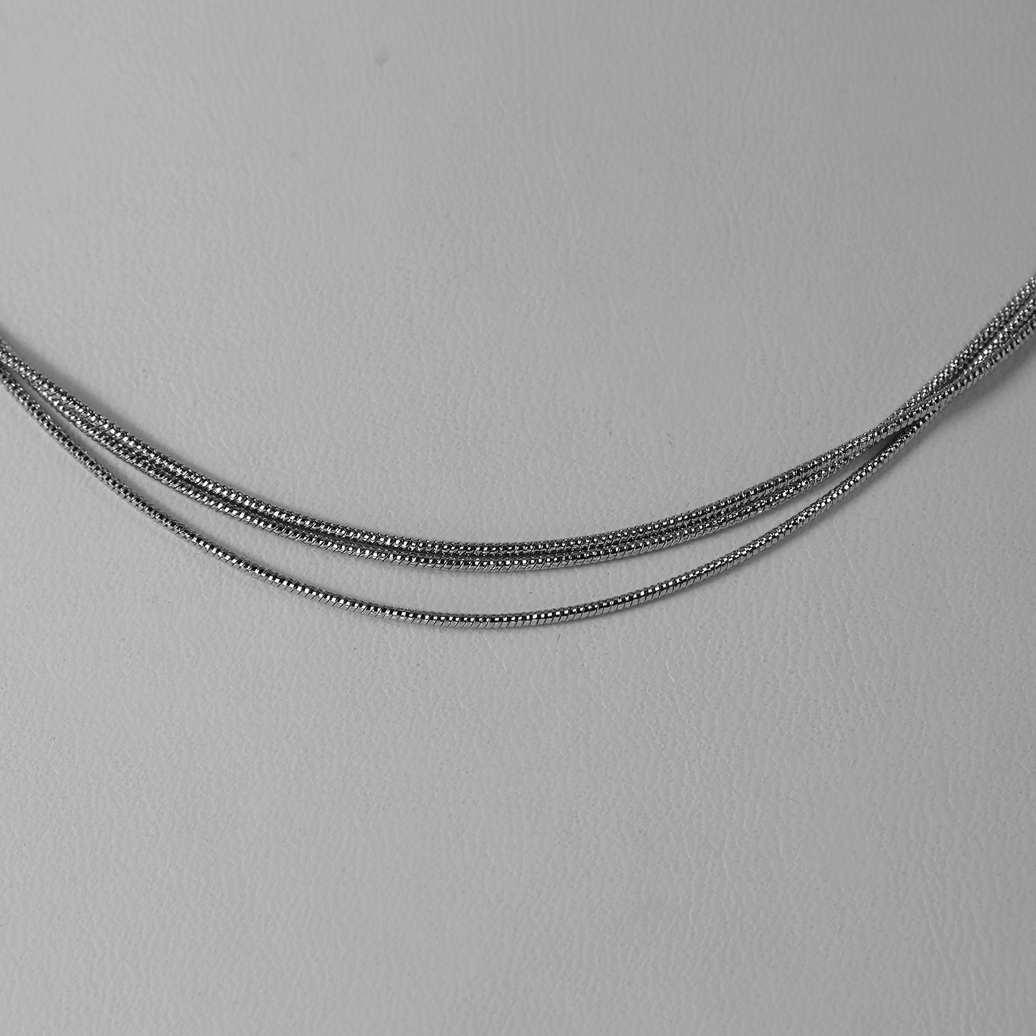 MULTI LINES SILK SNAKE 925 Silber rhodiniert Halskette ca. 65 cm ca. 9,51g