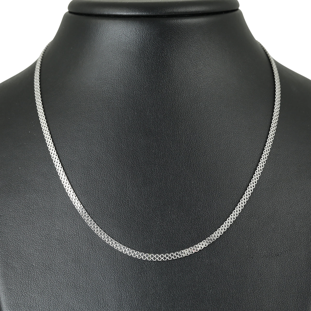 BISMARK 3 LINES 925 Silber rhodiniert Halskette ca. 50 cm ca. 5,05g