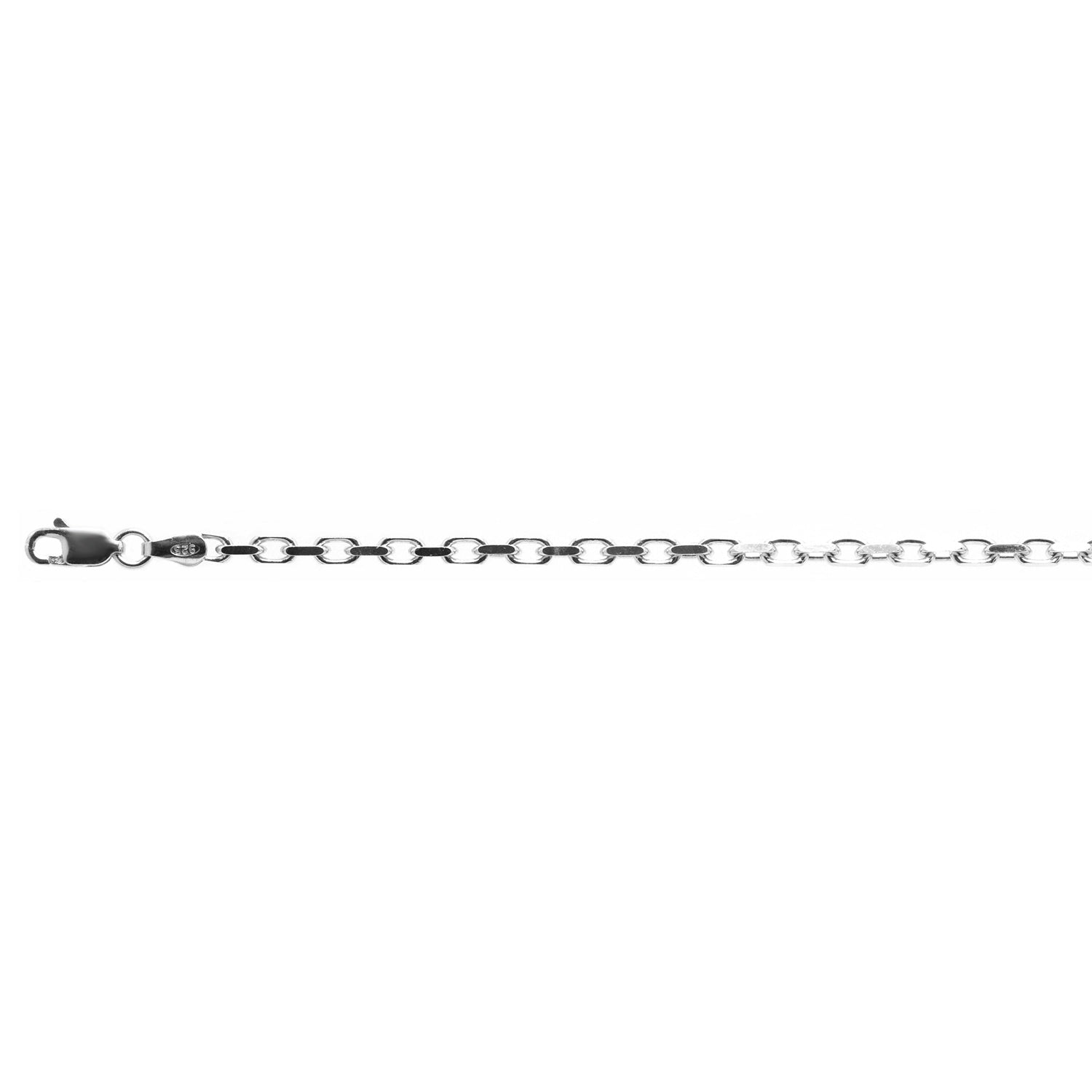 925 Silber rhodiniert Halskette ca. 60 cm ca. 8,49g